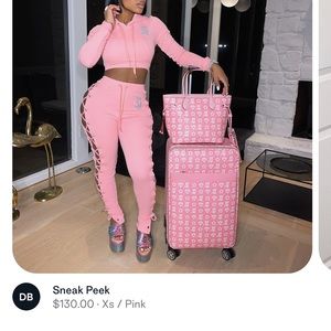 Sneak Peek Xs Shane Justin Cropped Two Piece Set